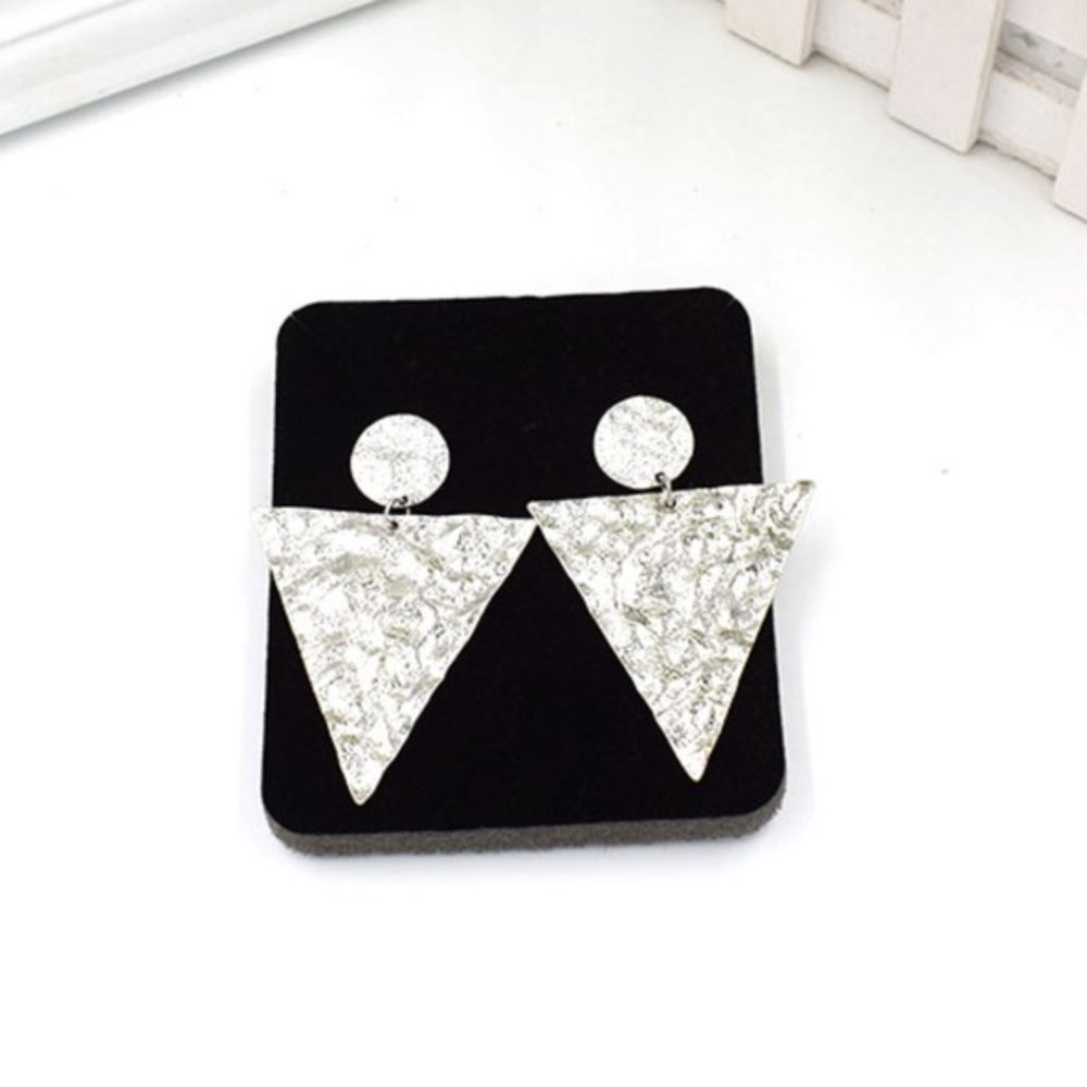 Geometric Drop Earrings - Picture 3 of 5